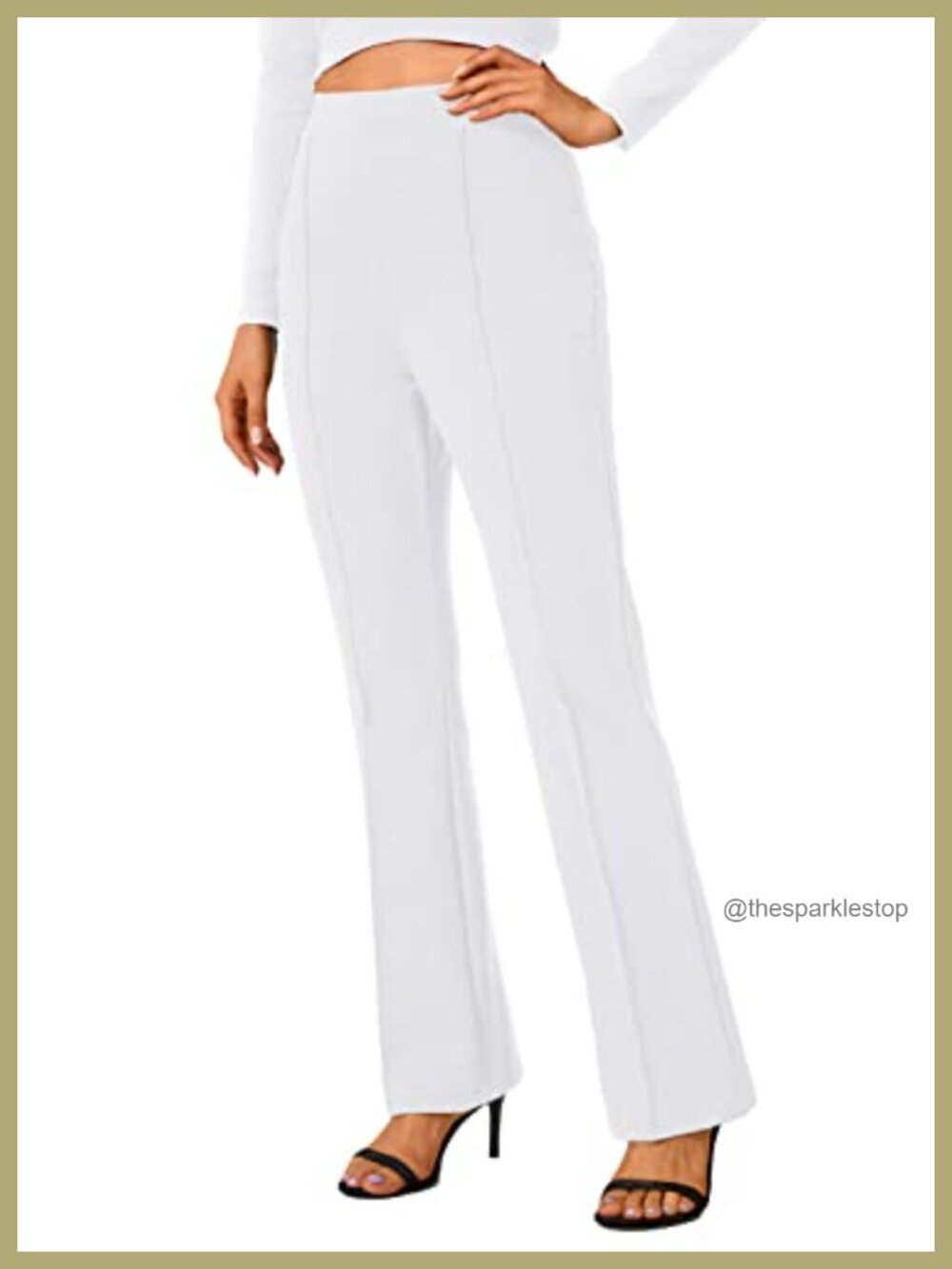 Stretchy Bootcut Yoga Pants High Rise Pull On Office Casual Slacks
